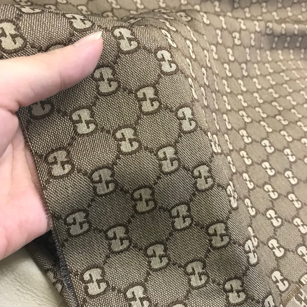 Designer Inspired Gucci Fabric tan by the yard