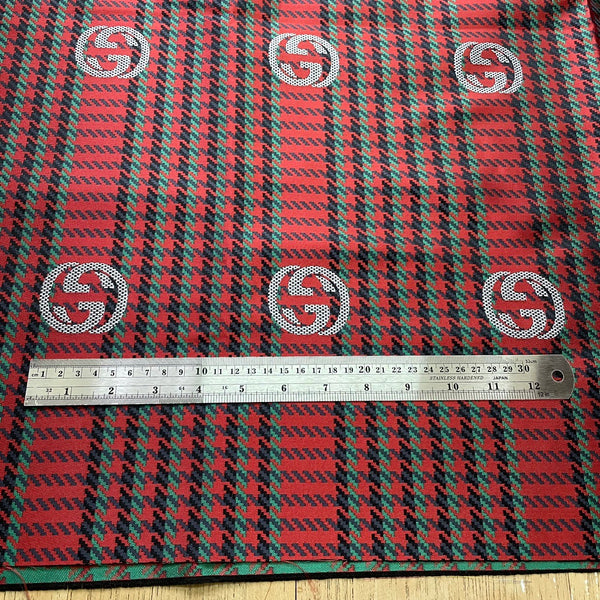 G29 Jacquard Fabric Plaid Red Green