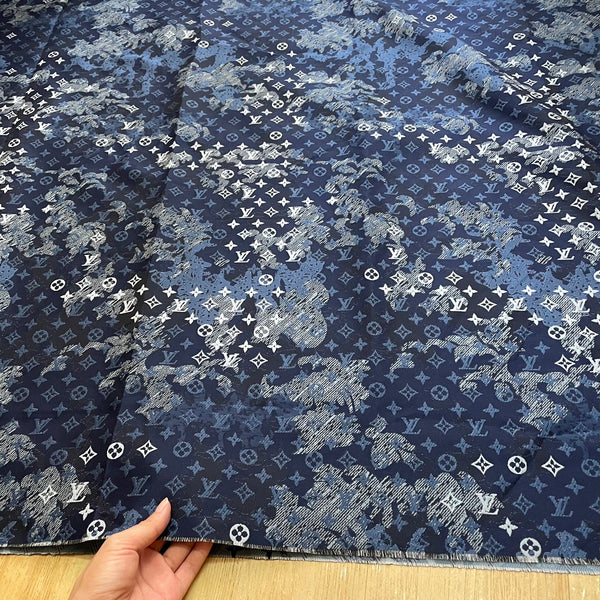 Louis Vuitton LV Jacquard Fabric Camouflage Navy