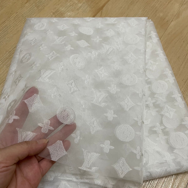 L20 Chiffon Fabric White