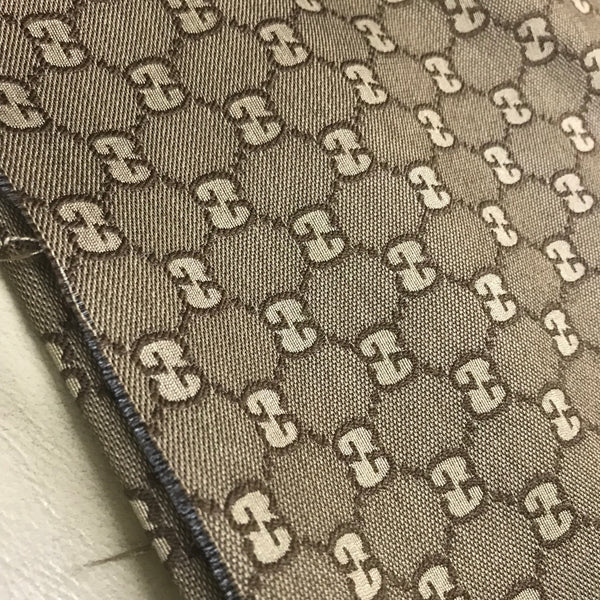 Designer Inspired Gucci Fabric GG fabric tan by the yard